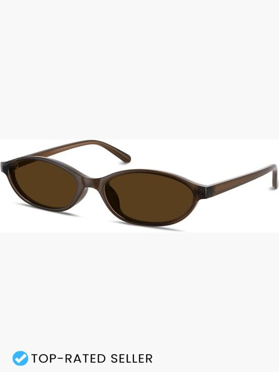 Accessories - Retro Oval Cat Eye Sunglasses Y2K 90s UV400 Protection Lightweight Narrow Shades